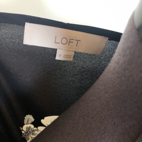 LOFT Floral Long sleeve blouse, Medium - Picture 5 of 5